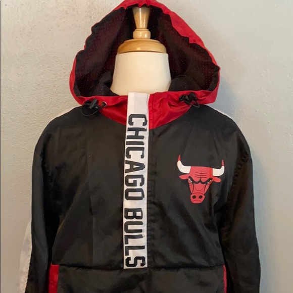 NBA Other - Chicago Bulls Unisex Windbreaker Small Black Red